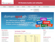 Tablet Screenshot of domainspot.ch